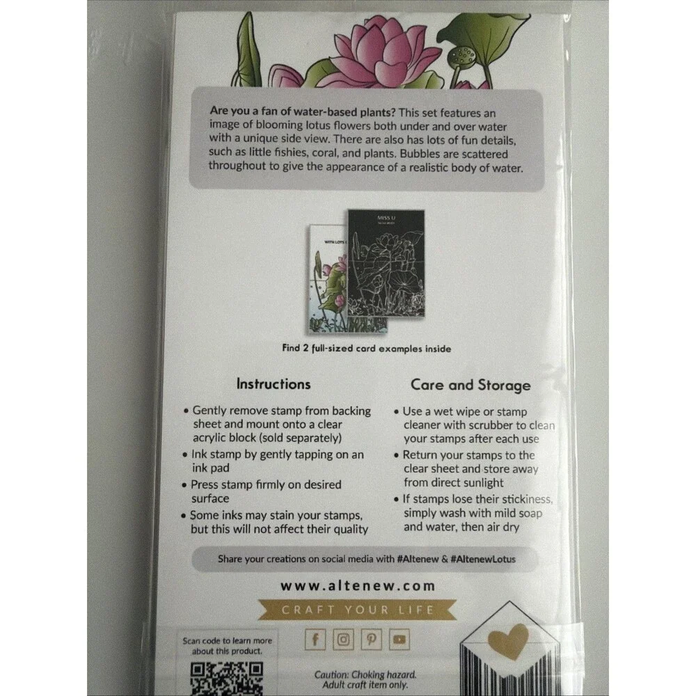 Altenew Paint A Flower: Lotus flower set floral with sentiments 2021
